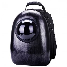 Рюкзак-переноска з ілюмінатором 32х42х29 см, пластик, чорний меланж..