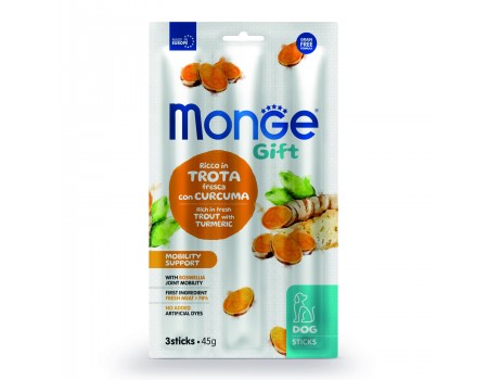 Мясная палочка Monge Gift Dog Mobility support форель с босвелией 45 г (3х15 г)