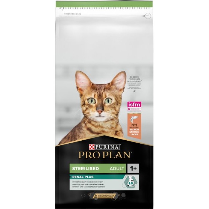 Сухой корм Purina Pro Plan Renal Plus для взрослых стерилизованных котов с лососем 14 кг