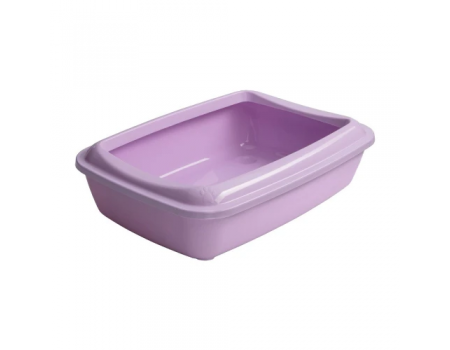 Туалет під наповнювач AnimAll для кішок, з лопаткою, фіолетовий, 50×37×13.5 см