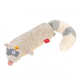 Игрушка для собак Енот с пищалкой GiGwi Plush, текстиль, 17 см..