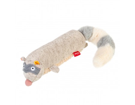 Игрушка для собак Енот с пищалкой GiGwi Plush, текстиль, 17 см