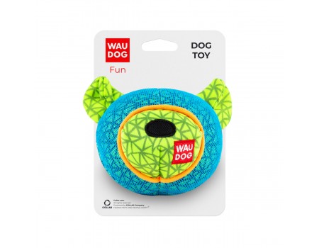 Игрушка для собак WAUDOG Fun, "Медведь", 12х11 см, голубой