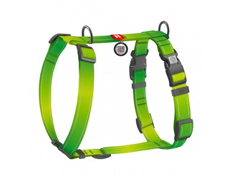 Шлея для собак H-подібна WAUDOG Nylon Mono QR світловід. розмір S Ш 15мм A 30-45cм B 35-45cм салатов
