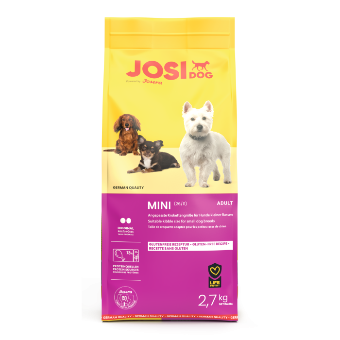 JosiDog Mini сухой корм для взрослых собак мелких пород, 2.7 кг