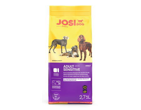 JosiDog Adult Sensitive сухий корм для дорослих собак з чутливим травленням, 2.7кг