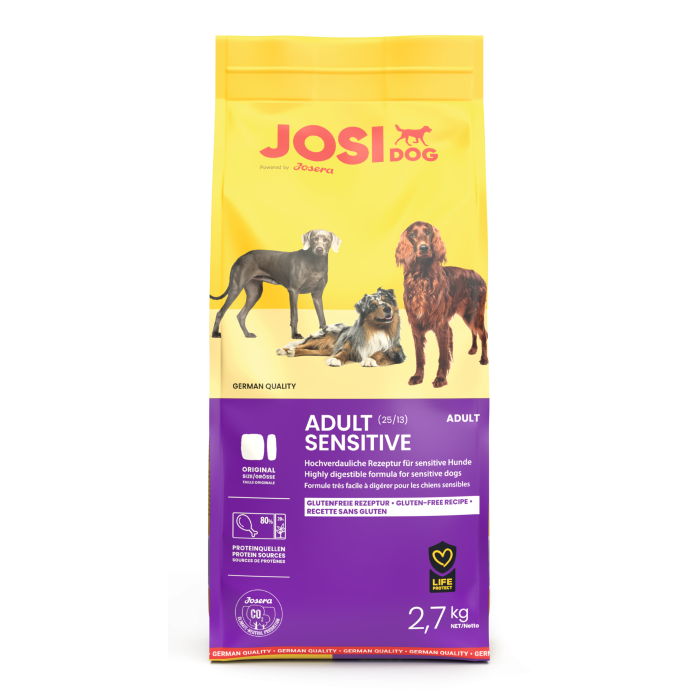 JosiDog Adult Sensitive сухий корм для дорослих собак з чутливим травленням, 2.7кг