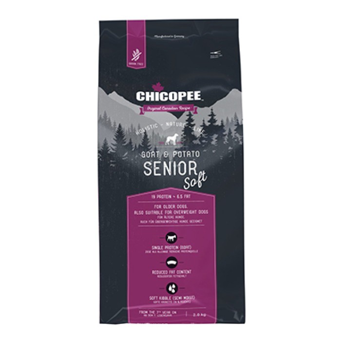 Chicopee HNL SENIOR Soft Goat & Potato корм для пожилых собак от 7 лет жизни, для всех пород 12кг