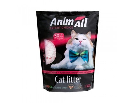 AnimAll "Рожева пелюстка" - Силікагелевий наповнювач для котячого туалету, 1,9 кг/3,8л
