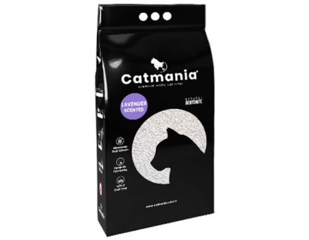 Бентонітовий наповнювач Catmania для кішок із запахом лаванди, фіолетові гранули, 5 л.
