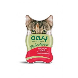 OASY CAT Паштет с телятиной для взрослых кошек 0,085 кг..