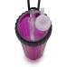 Бутылка двойная DEXAS СнекДуо, под жидкость и корм, со складной миской, 720мл, пурпурная  - фото 6
