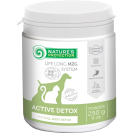 Добавка до раціону Nature's Protection Active Detox, для детоксикації організму дорослих собак та котів, 250 г 