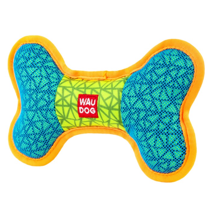 Игрушка для собак WAUDOG Fun, "Кость", 20х12 см, голубой
