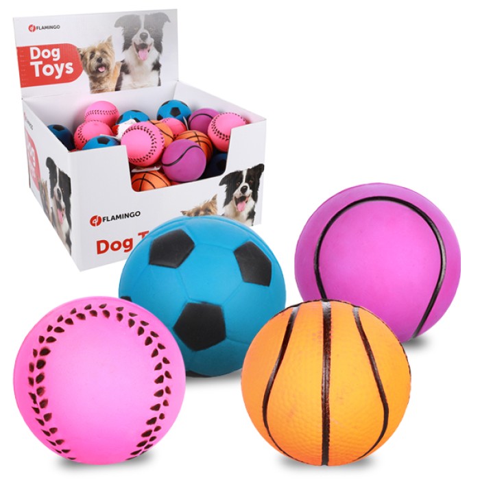Іграшка для собак Flamingo Sports Ball Neon ФЛАМІНГО СПОРТИВНИЙ М’ЯЧ НЕОН, 6.3 см