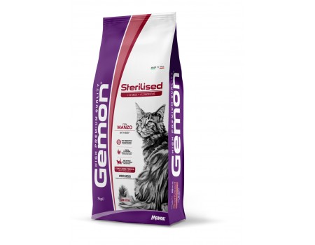 Сухой корм Gemon Cat Sterilised с говядиной, 7 кг