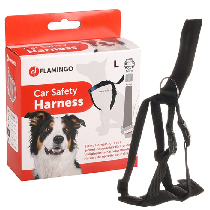 Flamingo  Car Safety Harness ФЛАМИНГО СЕФТИ ХАРНЕСС шлейка в автомобиль для собак , 17-24 кг, 68-86 см, L .