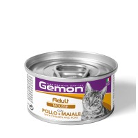 Вологий корм Gemon Cat Wet Adult, мус, курка та свинина, 85 г    