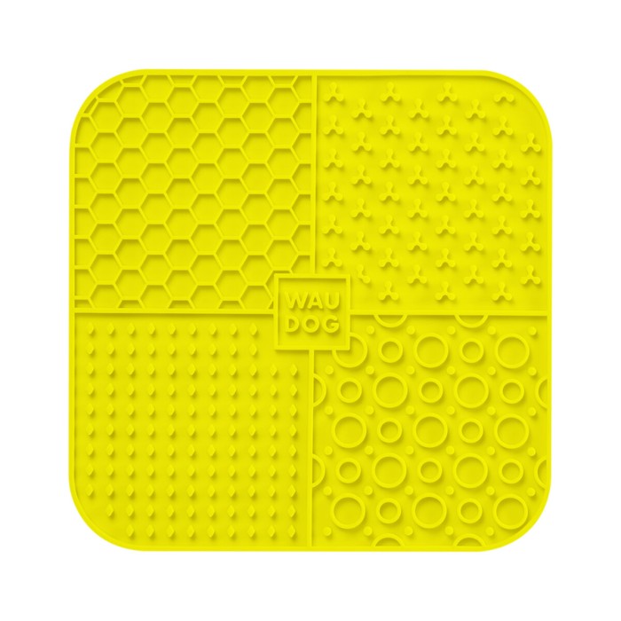 Килимок для злизування WAUDOG Silicone, 190х190х10 мм, жовтий