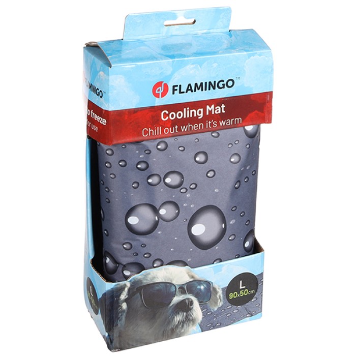 Охлаждающий коврик Flamingo Cooling Pad Drop, для собак и кошек, L 90*50*0,6 см, серый