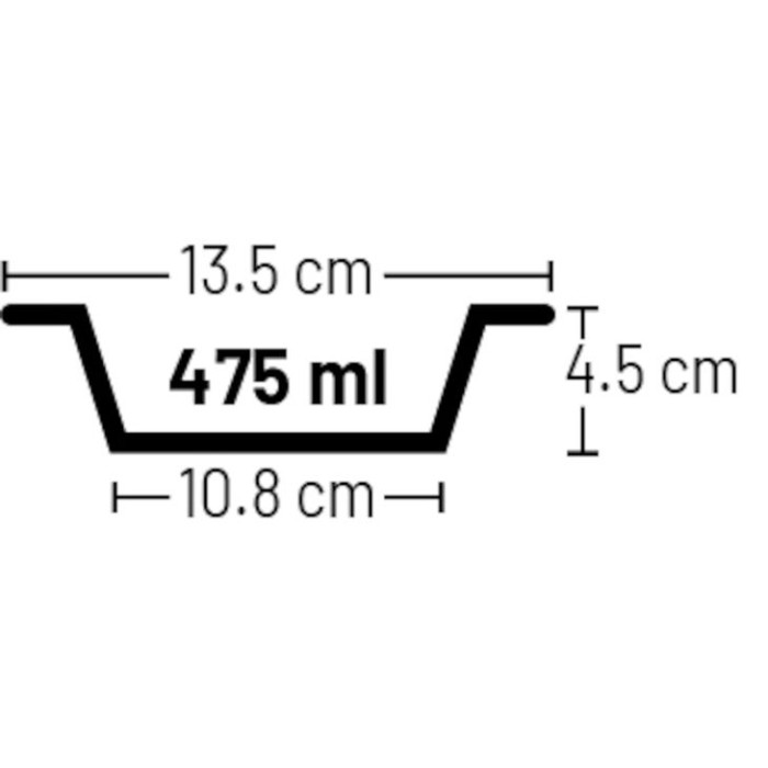 Миска Flamingo Ezra Bowl ЭЗРА, 0.475 л, черный - медь