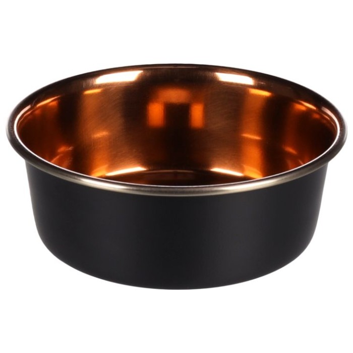 Миска Flamingo Ezra Bowl ЭЗРА, 0.9 л, черный - медь