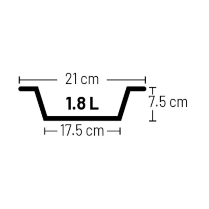Миска Flamingo Ezra Bowl ЭЗРА, 1.8 л, черный - медь