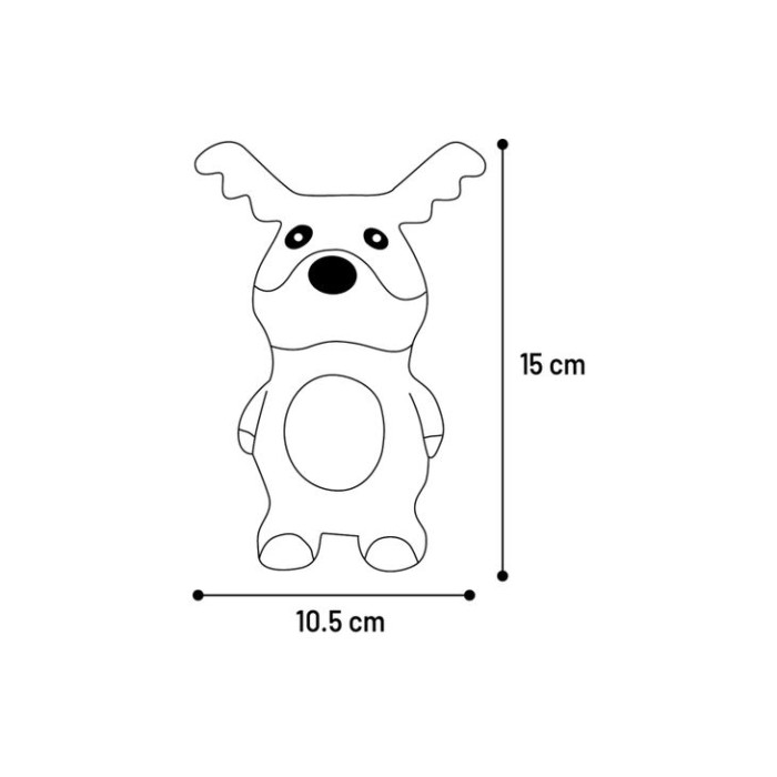 Іграшка з пищалкою для собак Flamingo Bocca Dog Mouse, латексна, 1 шт, собака/свинка/миша в ассортименті