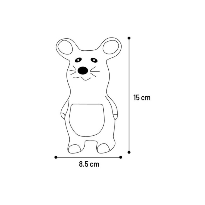 Іграшка з пищалкою для собак Flamingo Bocca Dog Mouse, латексна, 1 шт, собака/свинка/миша в ассортименті