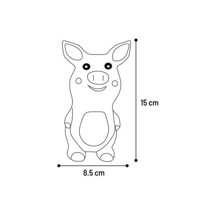 Іграшка з пищалкою для собак Flamingo Bocca Dog Mouse, латексна, 1 шт, собака/свинка/миша в ассортименті