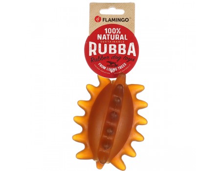 Игрушка для собак Flamingo Rubba Rugby мяч регби с шипами, 12.5х7.5х7.5 см, коричневый