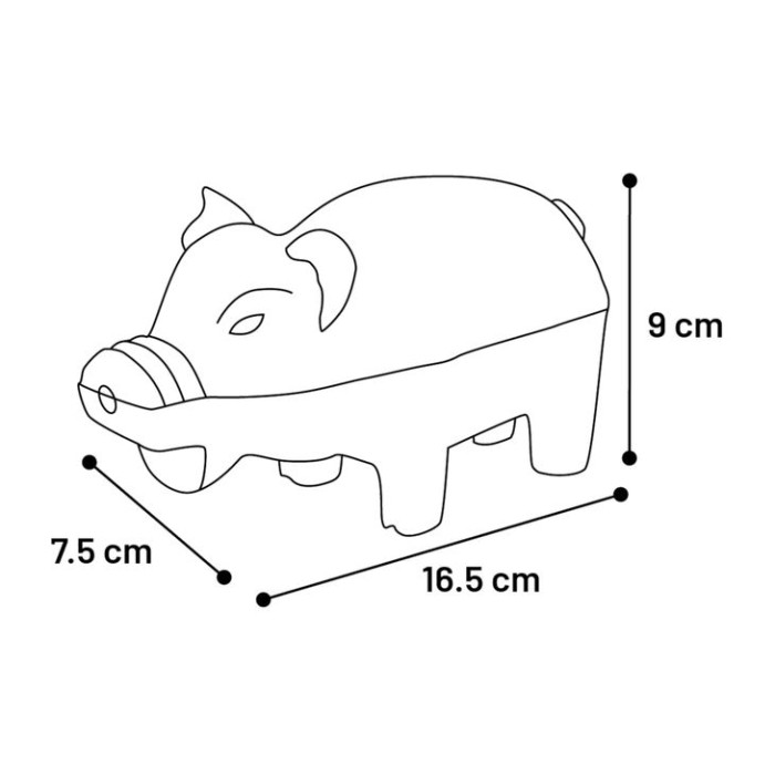 Іграшка для собак Flamingo Rubba Pig, порося, 16.5х7.5х9 см, коричневий