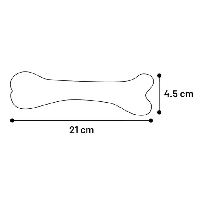 Іграшка для собак Flamingo Rubba Bone, лита кістка, 21x6x4.5 см, коричневий