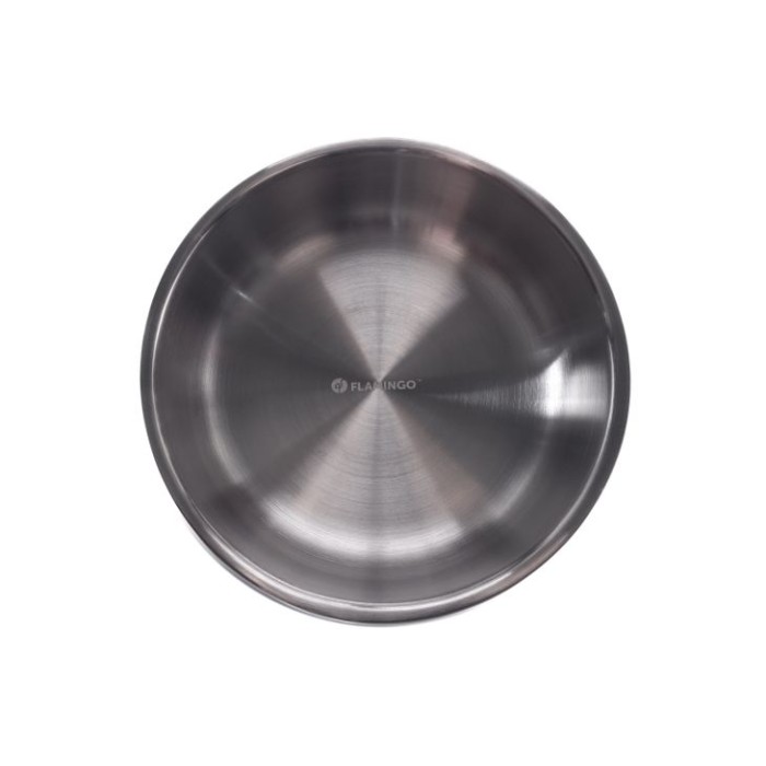 Миска для собак Flamingo Muna Silver МУНА, S 0.37 л, серебро