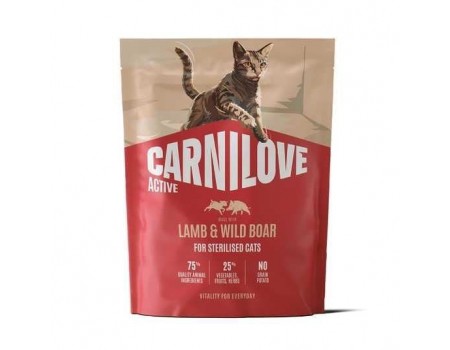 Корм сухий Carnilove Active Lamb & Wild Boar Sterilised для стерилізованих котів ягня і дикий кабан 400 г