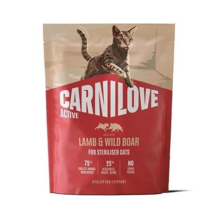 Корм сухий Carnilove Active Lamb & Wild Boar Sterilised для стерилізованих котів ягня і дикий кабан 400 г