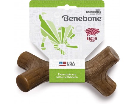 Іграшка міцна для жування Benebone Кленова гілка, зі смаком бекону - MEDIUM, для собак вагою до 27 кг 