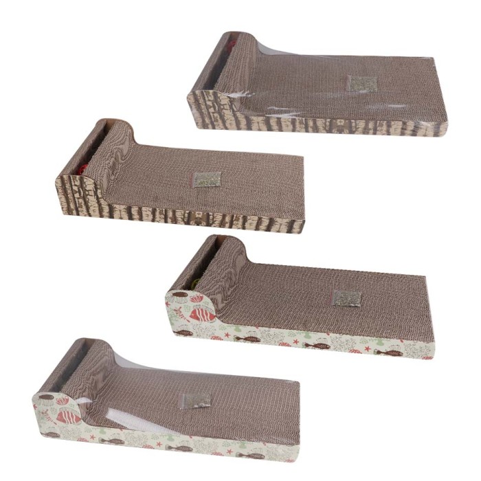 Когтеточка для котов Eastland Лежак с кошачьей мятой, бумажная, 52 x 21 x 12 см