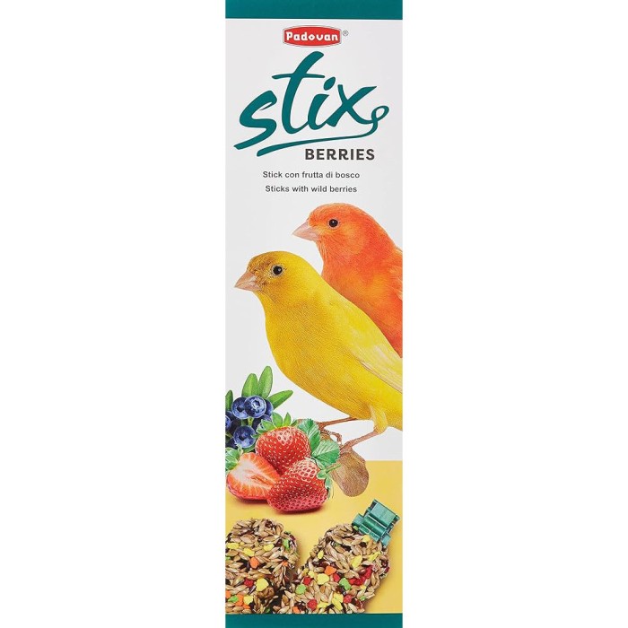 Ласощі для канарок PADOVAN Stix Berries Canarini, 80 г