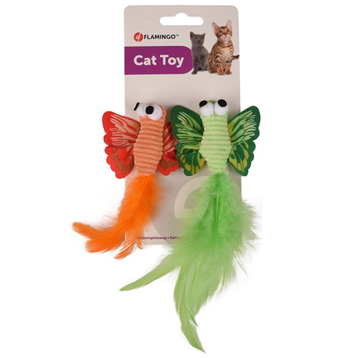 Flamingo Alea Butterfly  МЕТЕЛИК іграшка з котячою м’ятою для котів, набір 2шт. 