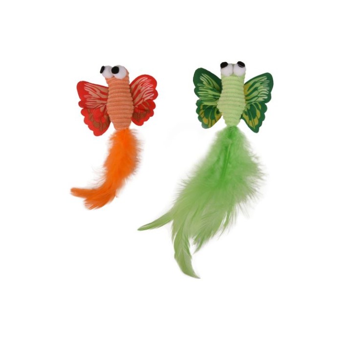Flamingo Alea Butterfly  МЕТЕЛИК іграшка з котячою м’ятою для котів, набір 2шт. 