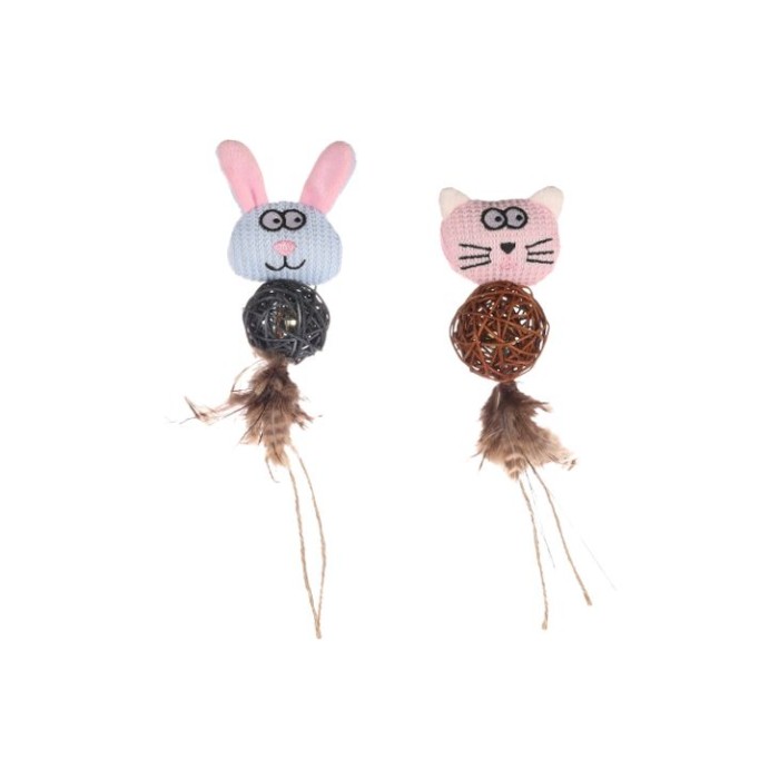 Іграшка для котів Flamingo Chayenne Rabbit Cat КРОЛИК чи КІТ, з брязкальцем і котячою м’ятою, в асортименті, 1 шт