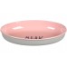 Миска для котів Flamingo Nell Oval НЕЛЛ ОВАЛЬНА емальована, 0,275  л, рожевий - сірий  - фото 2