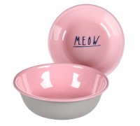 Миска для кошек Flamingo Nell Oval НЕЛЛ КРУГЛАЯ эмалированная, 0.25 л,..