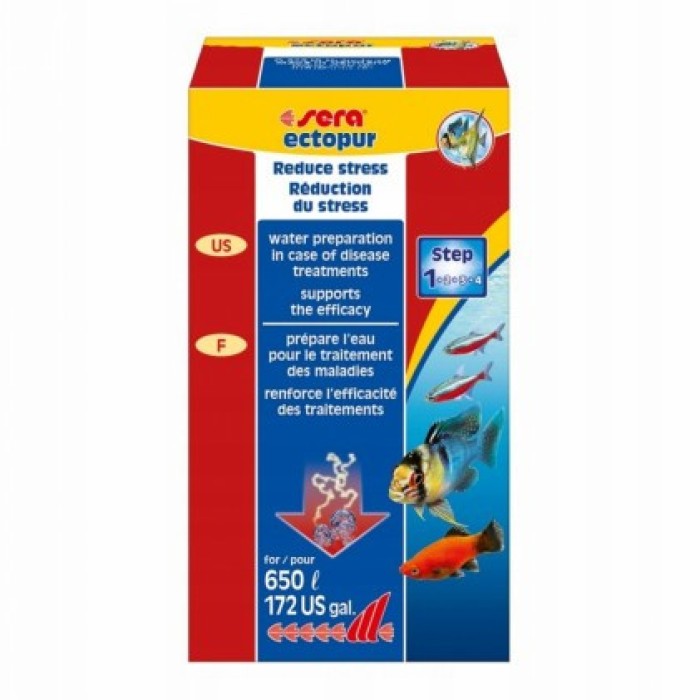 Sera ectopur - боротьба з грибком та ектопаразитами на 600 л - 130 г
