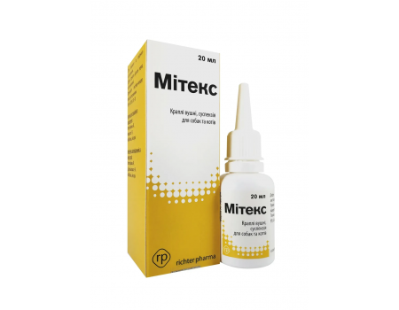 Митекс капли ушные, 20 мл