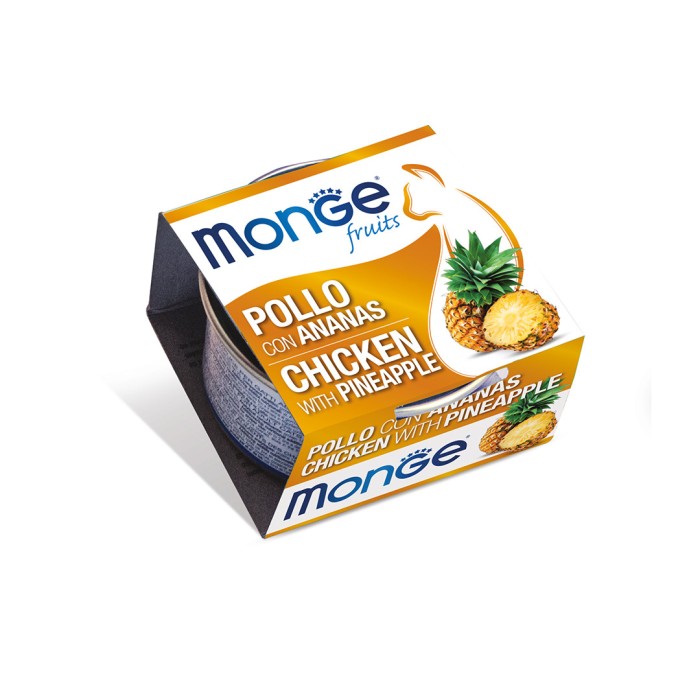 Вологий корм MONGE CAT Adult, для дорослих котів, курка з ананасом, 80 г