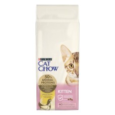 Сухой корм Purina Cat Chow Kitten для котят, с курицей, 15 кг