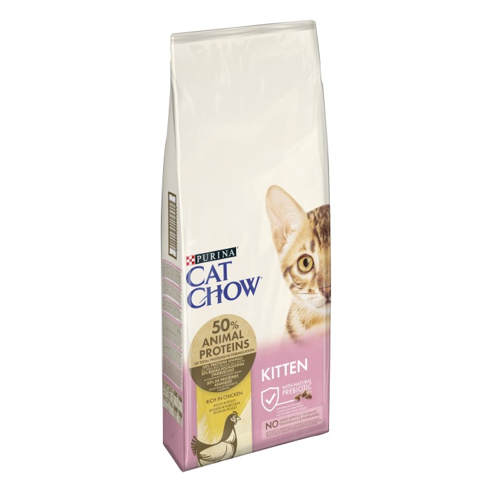 Сухой корм Purina Cat Chow Kitten для котят, с курицей, 15 кг