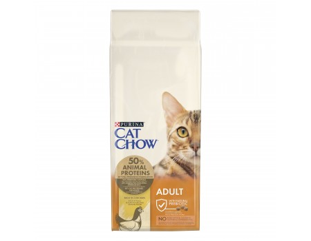 Сухой корм Purina Cat Chow Adult для кошек, с курицей, 15 кг